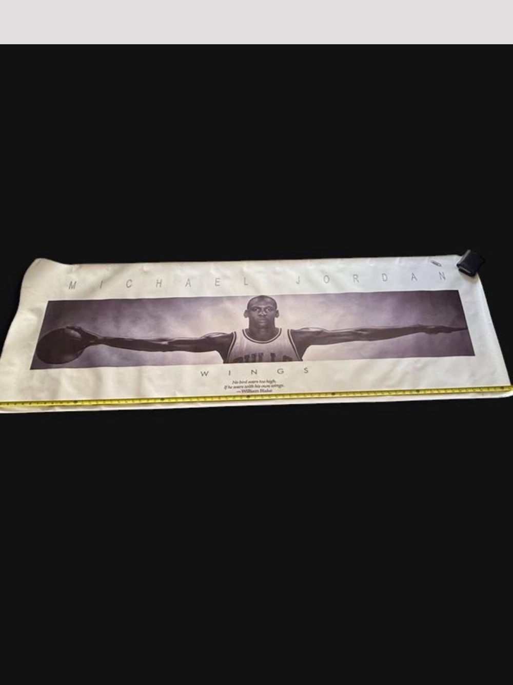 Jordan Black and White Wings Wall Banner